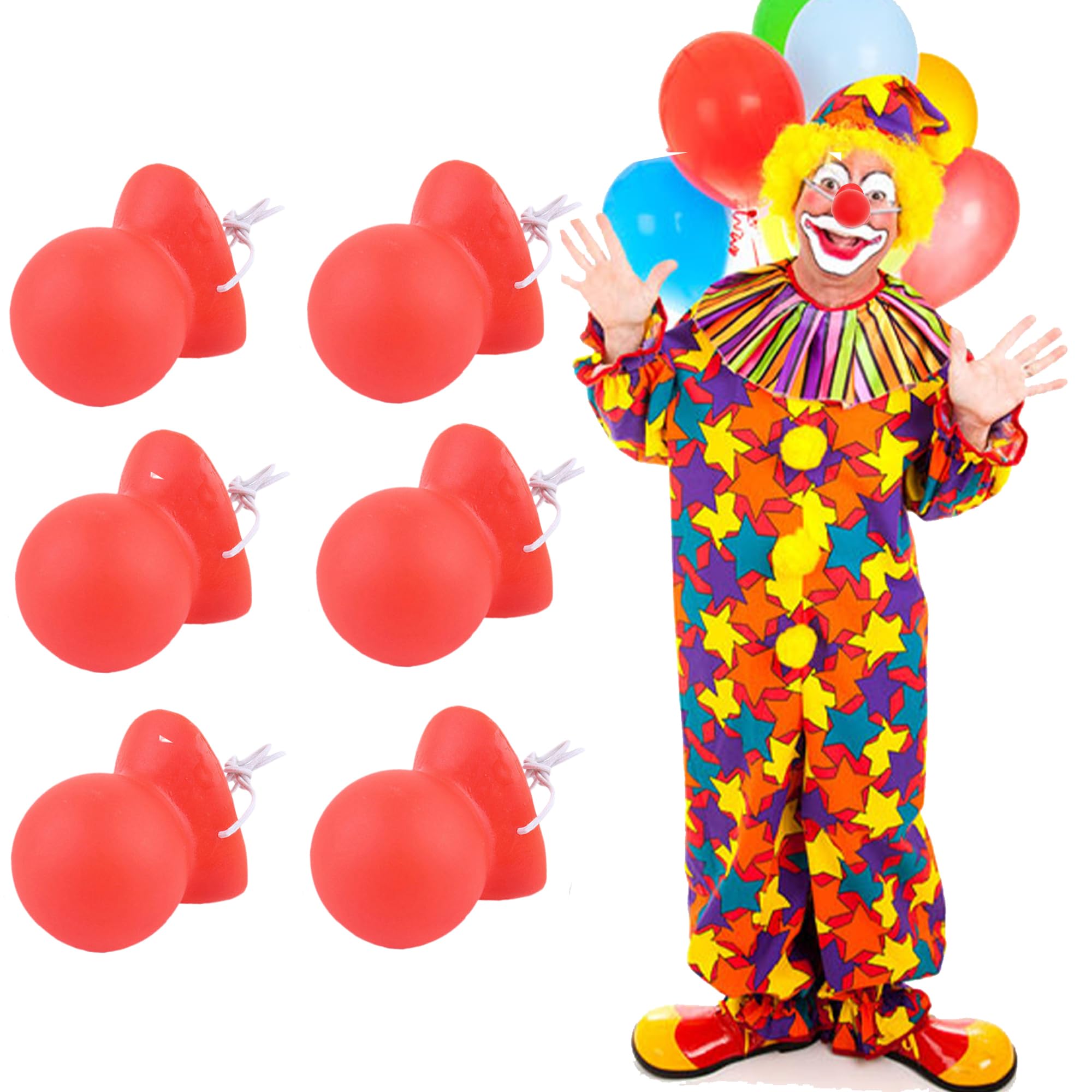 Balinco 25x Nez De Clown Rouge | Nez De Clown En Mousse - Parfait Pour Les Grands Groupes De Fête Pour Le Carnaval | Carnaval Ou Fête à Thème