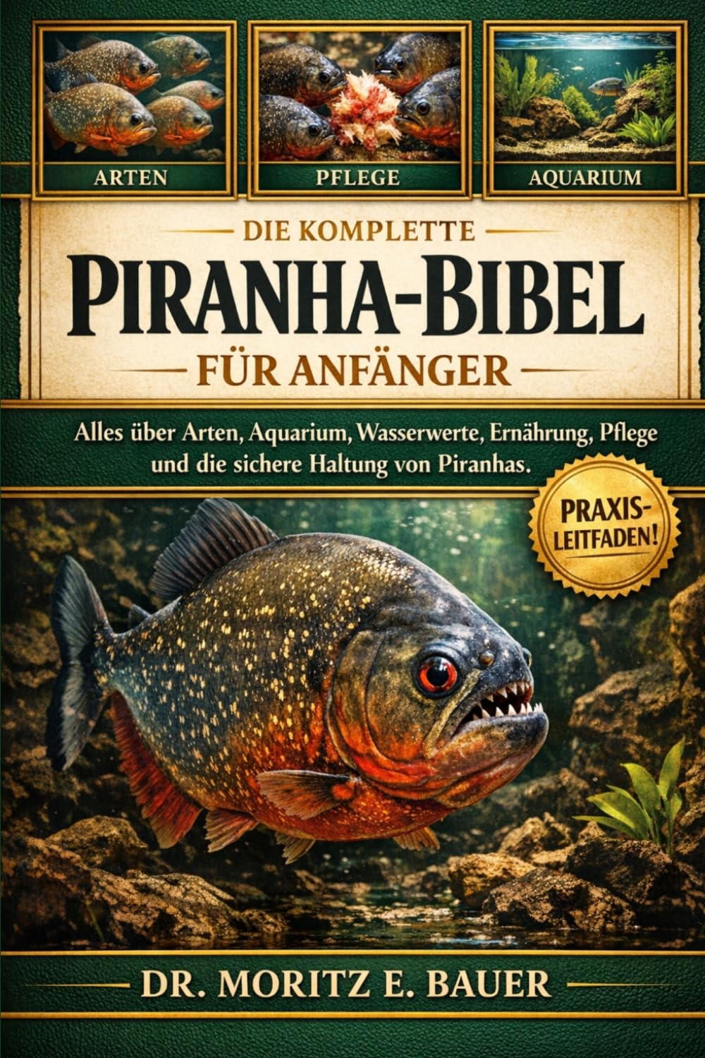 DIE KOMPLETTE PIRANHA-BIBEL FÜR ANFÄNGER: Alles, was Sie über Piranhas wissen müssen : Artenübersicht und Verhalten, Einrichtung von Aquarium und ... für Anfänger und Fortgeschrittene.