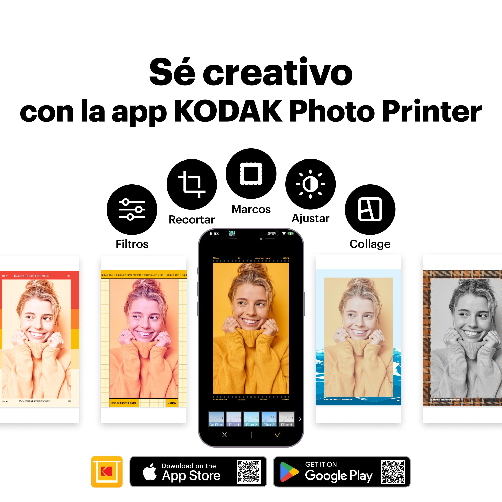 KODAK Dock Plus 4PASS Impresora de Fotos Instantánea 10x15cm 40 Hojas