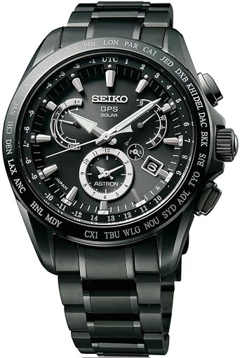 Seiko Astron GPS Solar Titanium Dual Time orologio uomo SSE049 : Seiko:  Amazon.it: Orologi
