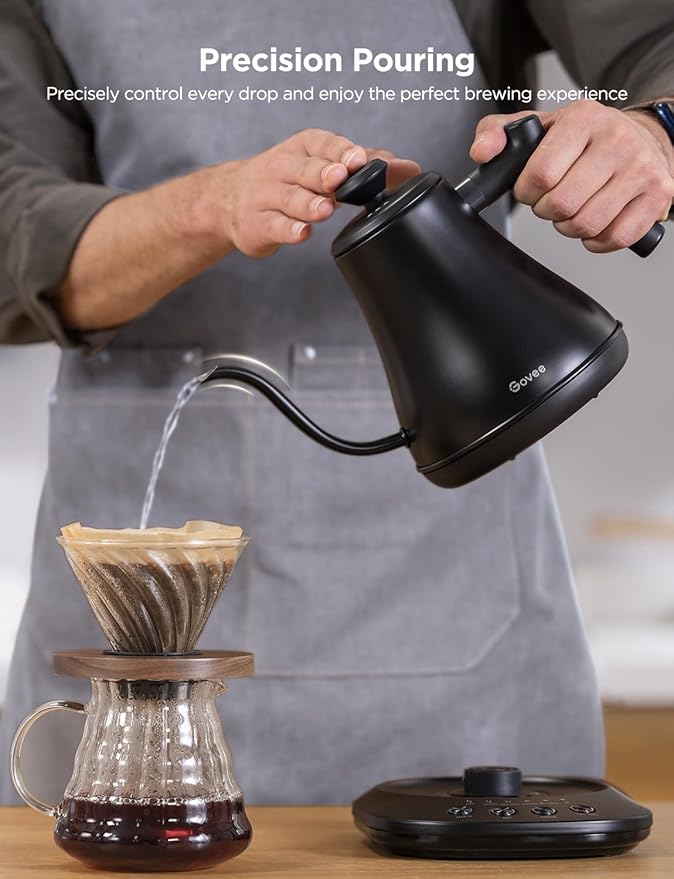 Tetera Eléctrica Govee Smart WiFi 0.8L Acero Inoxidable Negro miniatura 3