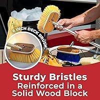 Vista 4 de Cepillo para escobillón Shurhold con cerdas suaves de nailon, color azul, Mediano, amarillo