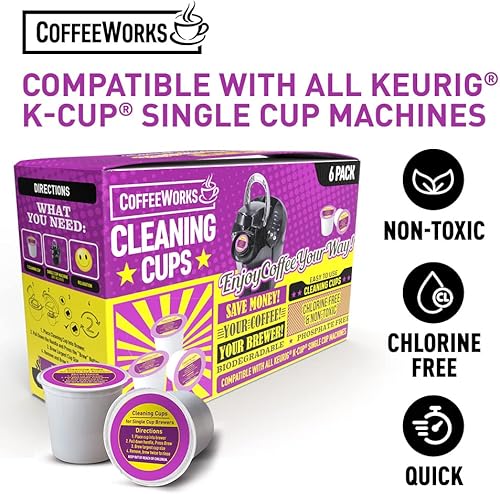 Miniatura 2 de Tazas de limpieza para máquinas de café Keurig, fórmula segura, no tóxicas, eliminadoras de manchas, inodoras y biodegradables compatibles con