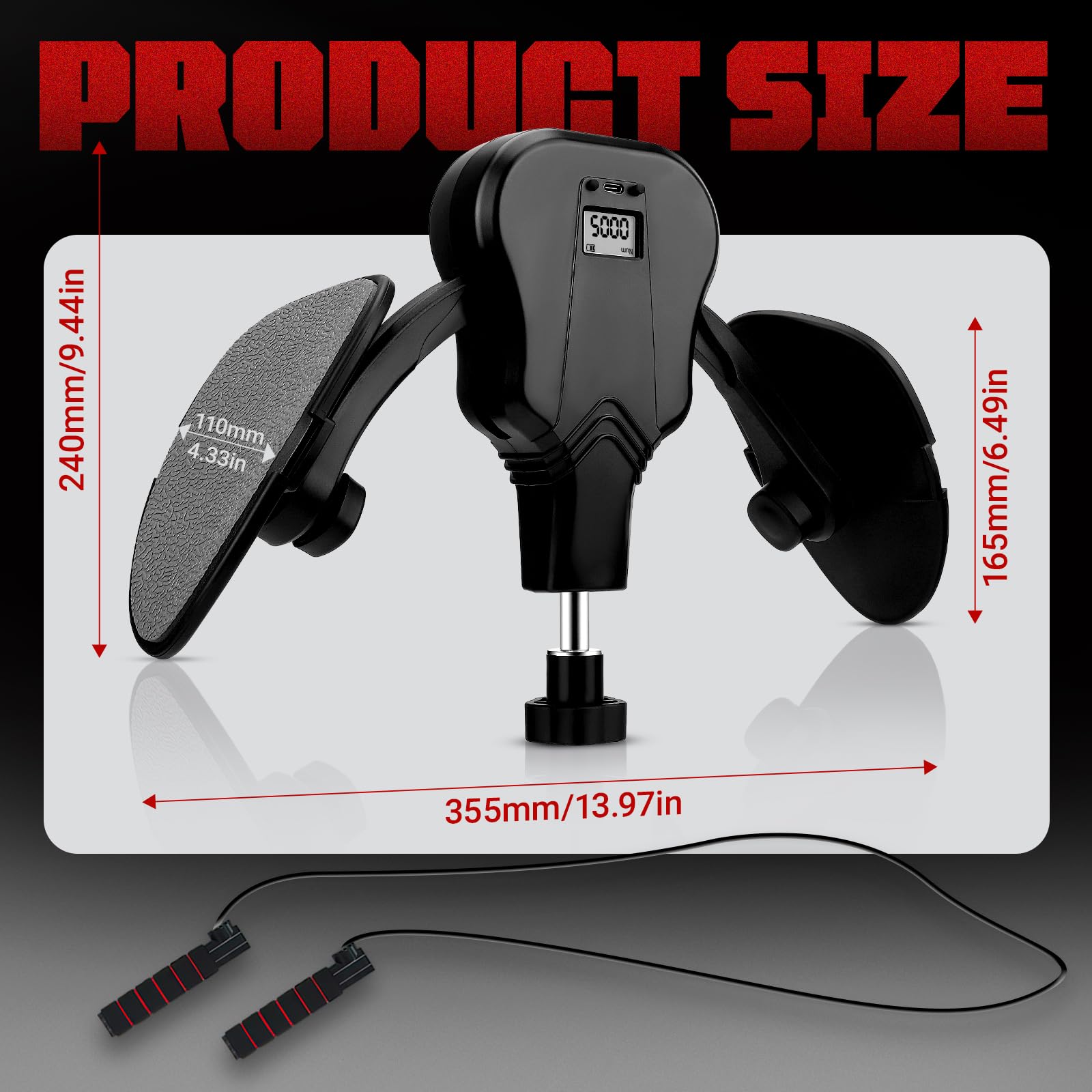 Allenatore Cosce con Display LCD 20-60KG Resistenza, Attrezzo Pressa Gambe per Donne/Uomini con Contatore Calorie, Rinforzo Pavimento Pelvico, Fitness Casa