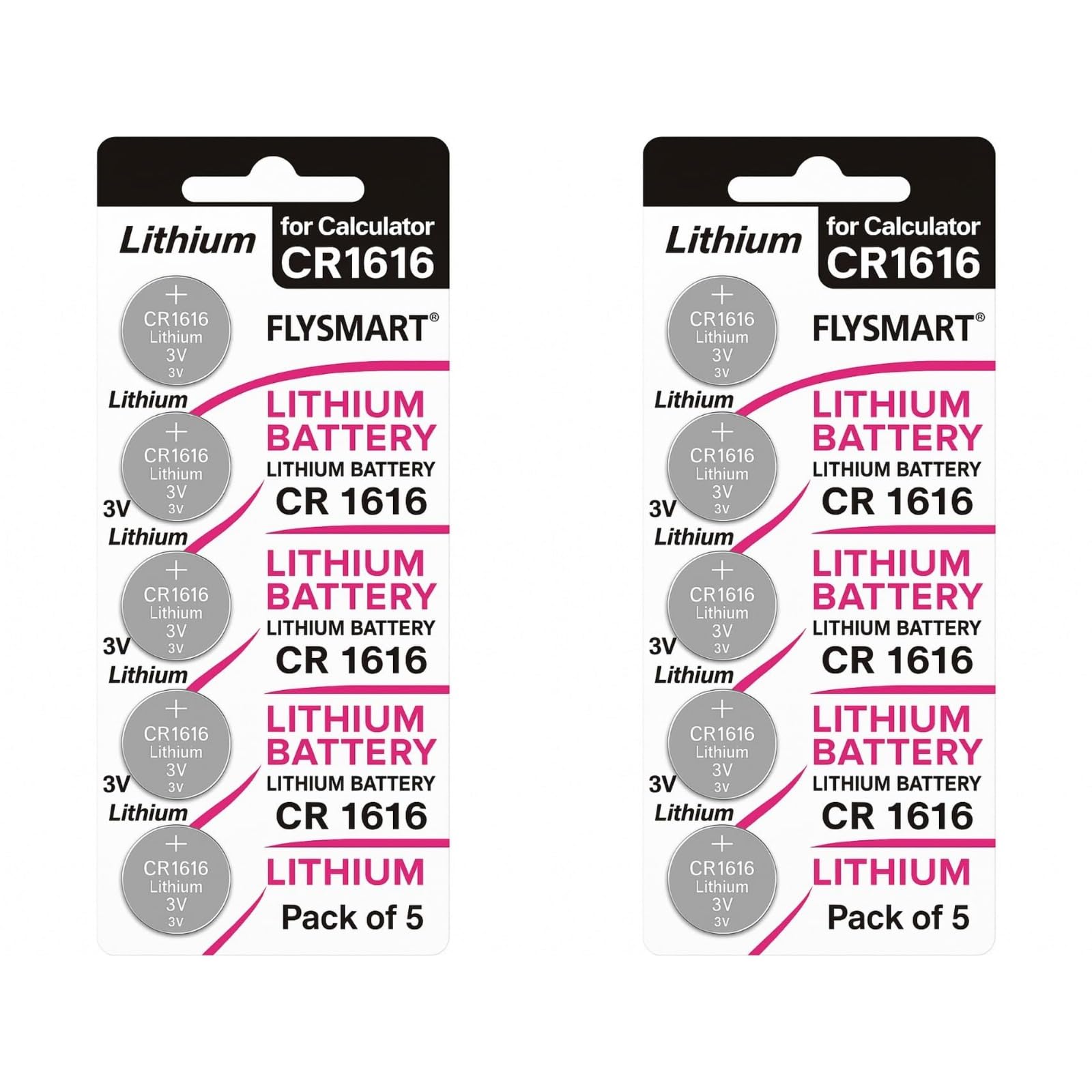 Flysmart CR1616 Batteries - 3V Lithium Coin Cell Battery for Key Fobs, Scales, Wearables, Calculators, Medical Devices, Cameras & Sensors (Pack of 10)-image-25