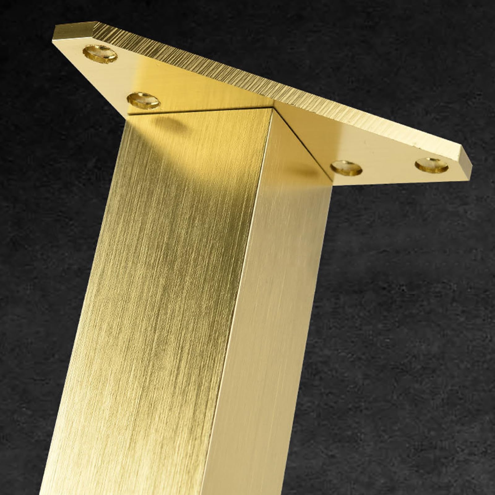 Patas de Muebles Dorada, 4 Piezas Patas para Mesas Regulables Pies Sofá Dorado para Armario Aleación de Aluminio | Anodizada Pata Cama Altura Opcional: 6-40cm Pies Gabinete 40cm/15.8"