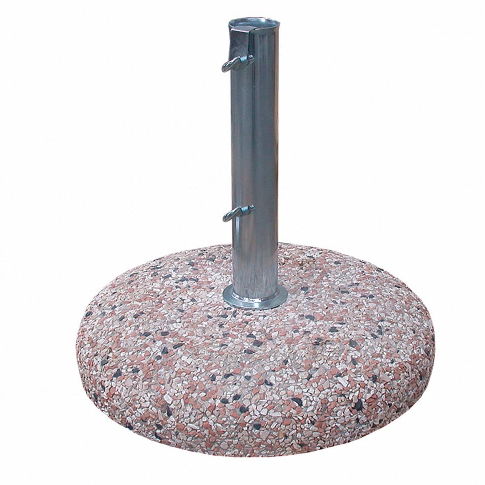 Decor Space Base en béton pour parasol de jardin, pot rond en gravier (1, rond 35 kg)