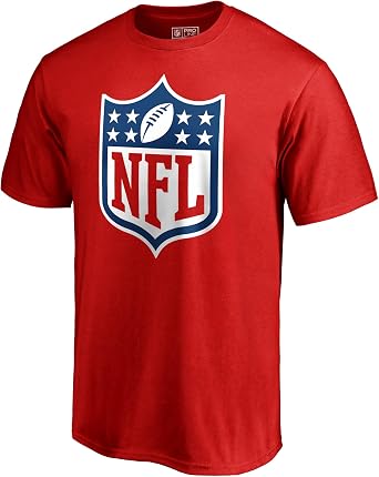 Mens Red NFL Shield Primary Logo T-Shirt