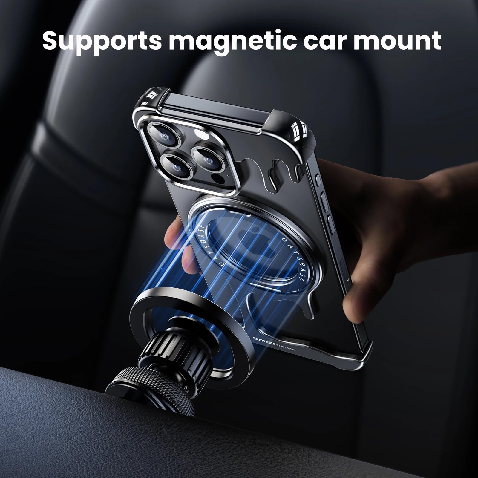 ⭐︎フレームレス iPhone15Pro用ケース Magsafeキックスタンド付 Amazon.co.jp: iPhone 15 Pro Max用メタルフレームレスケース、MagSafe