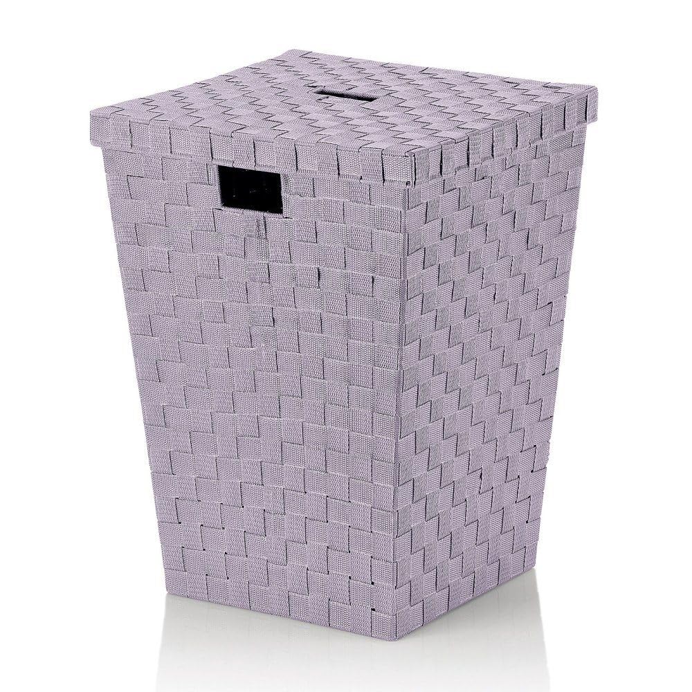 kela Wäschekorb Alvaro – PP Kunststoff, lila, 40x40x52 cm, Wäschesammler mit Deckel