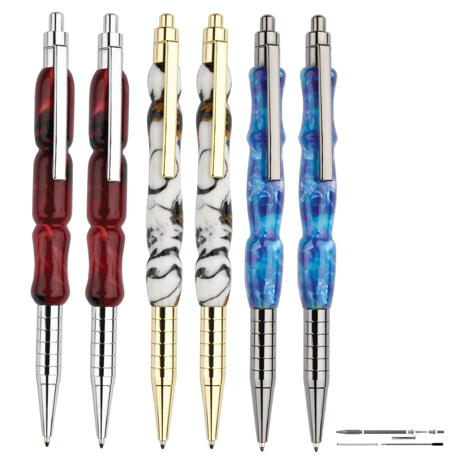Penn State IndustriesPKSAXSS Saxa EDC Click Ballpoint Pen Kit Variety Pack Woodturning Project