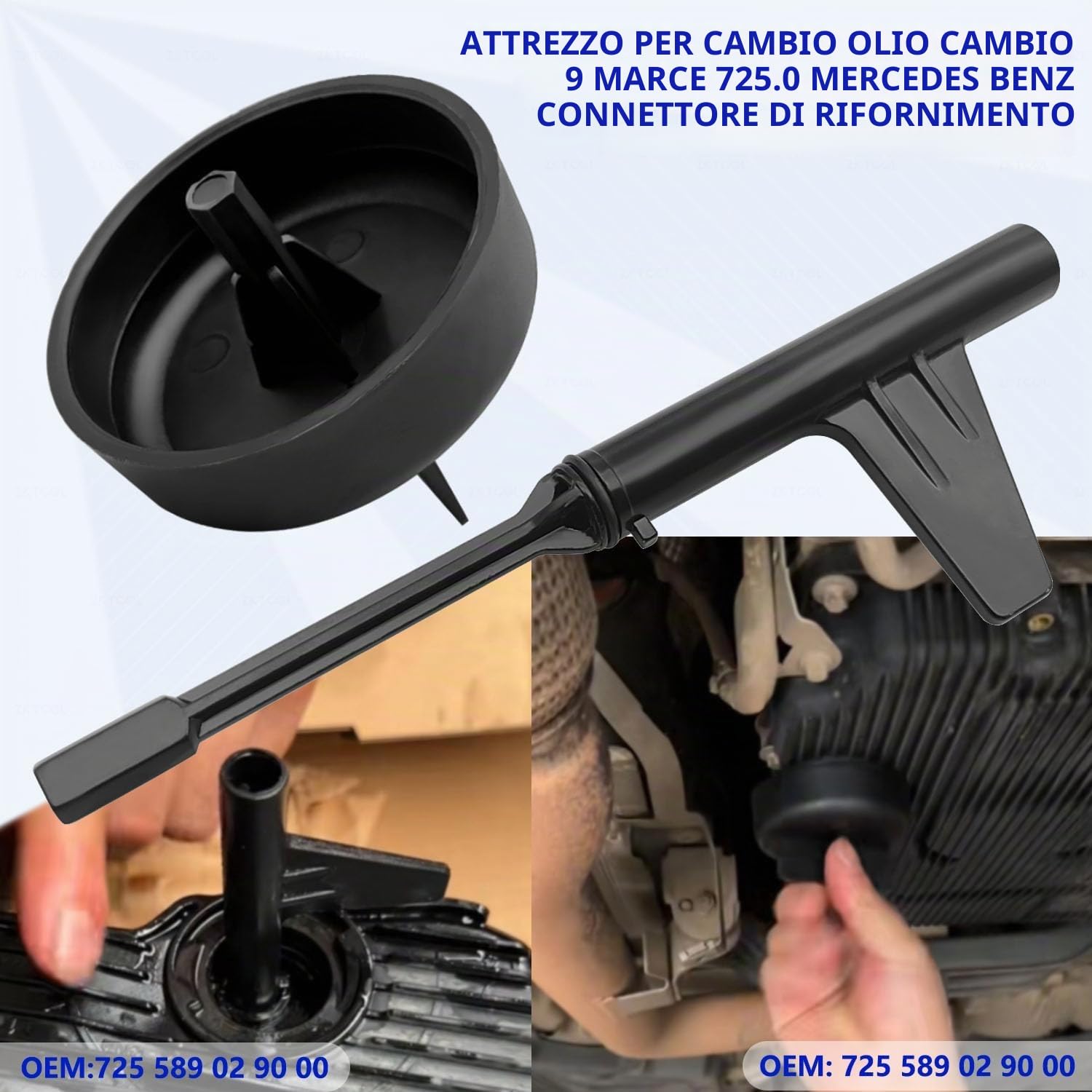 ZKTOOL 27 pezzi Kit Adattatore per Riempimento Fluido Trasmissione, Set Adattatore per Riempimento Olio Fluido Trasmissione ATF, Set di Strumenti per Connettore Riempimento Olio Cambio Automatico
