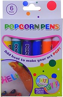 Popcorn Coloring Pens, 6 Pieces - Multicolor