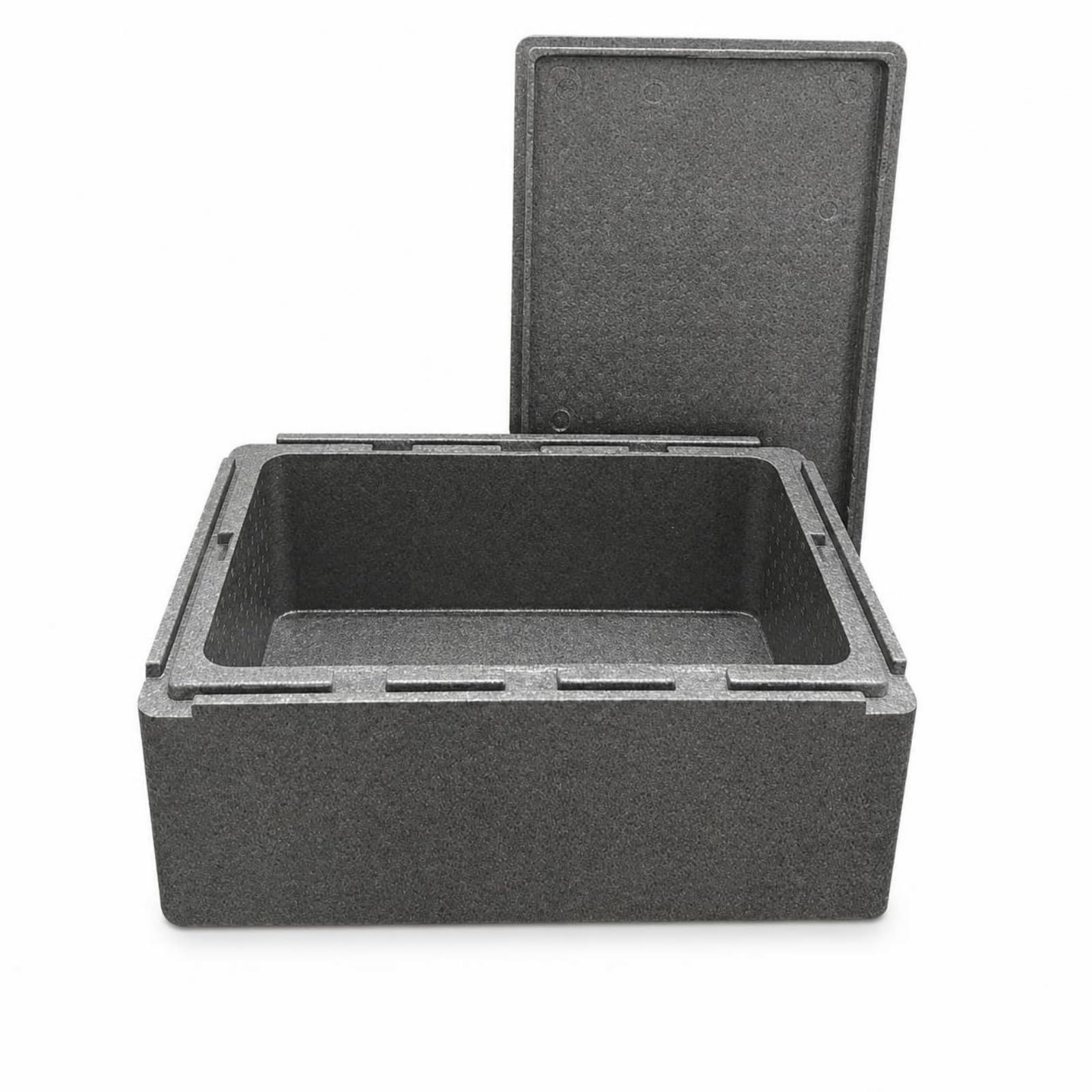 Contenedor Isotérmico de Alimentos Caja, 31L Tapa Sólida Gris + Caja Vacía
