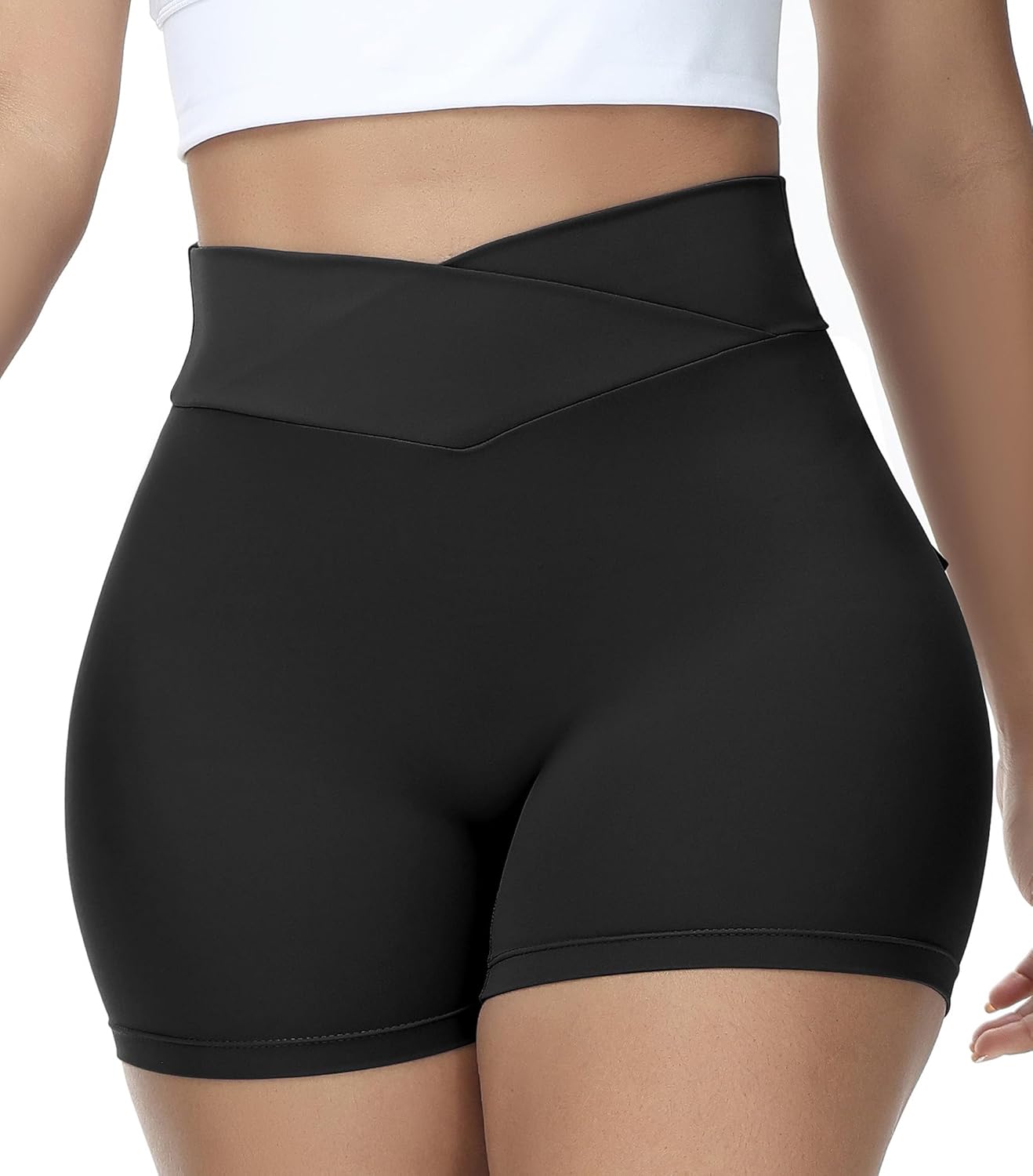 Booty Shorts for Women Scrunch Butt Shorts with Pocket Cargo Workout Biker Gym Bottoms - Image 5