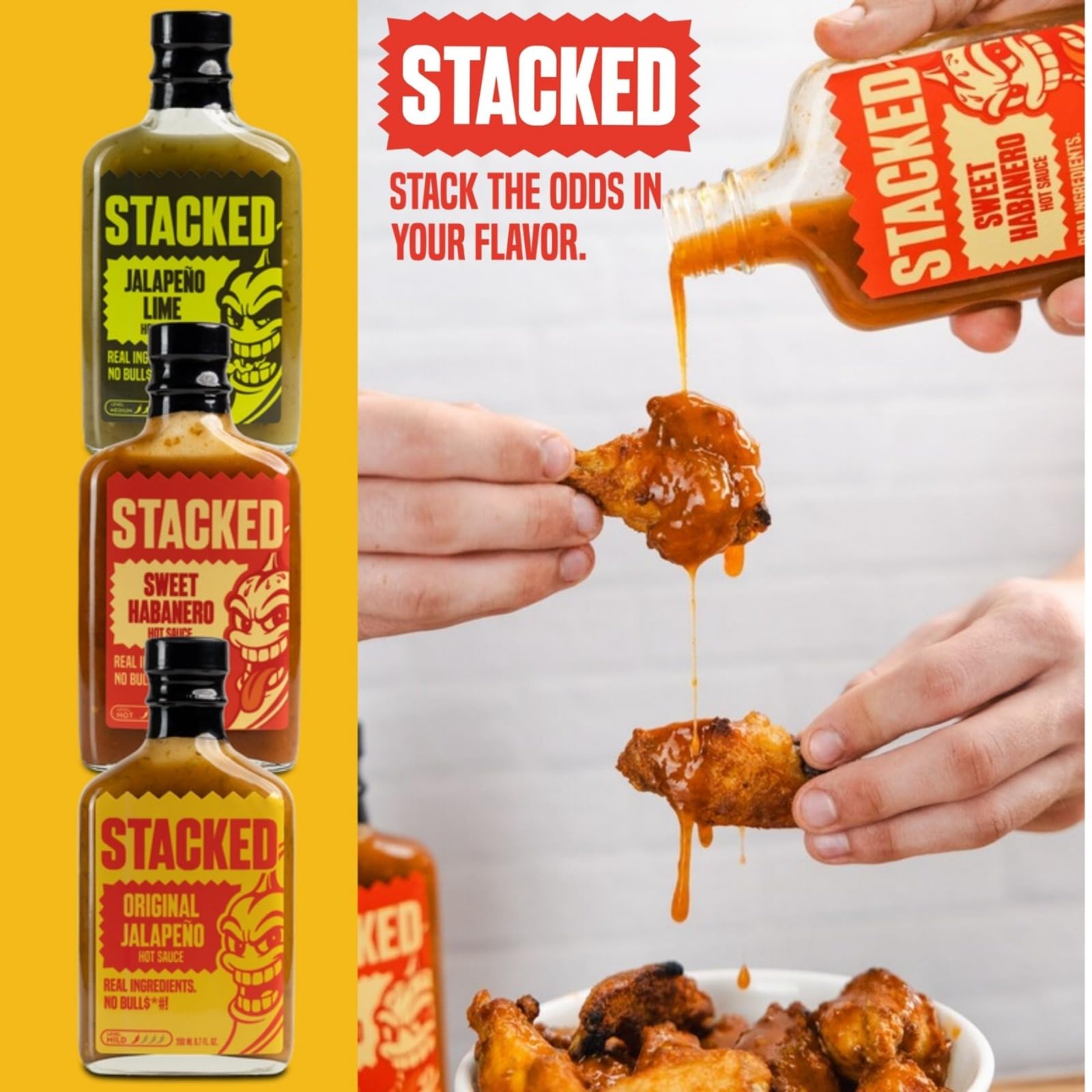 Amazon.com : Stacked Hot Sauce Variety Pack - Original Jalapeño