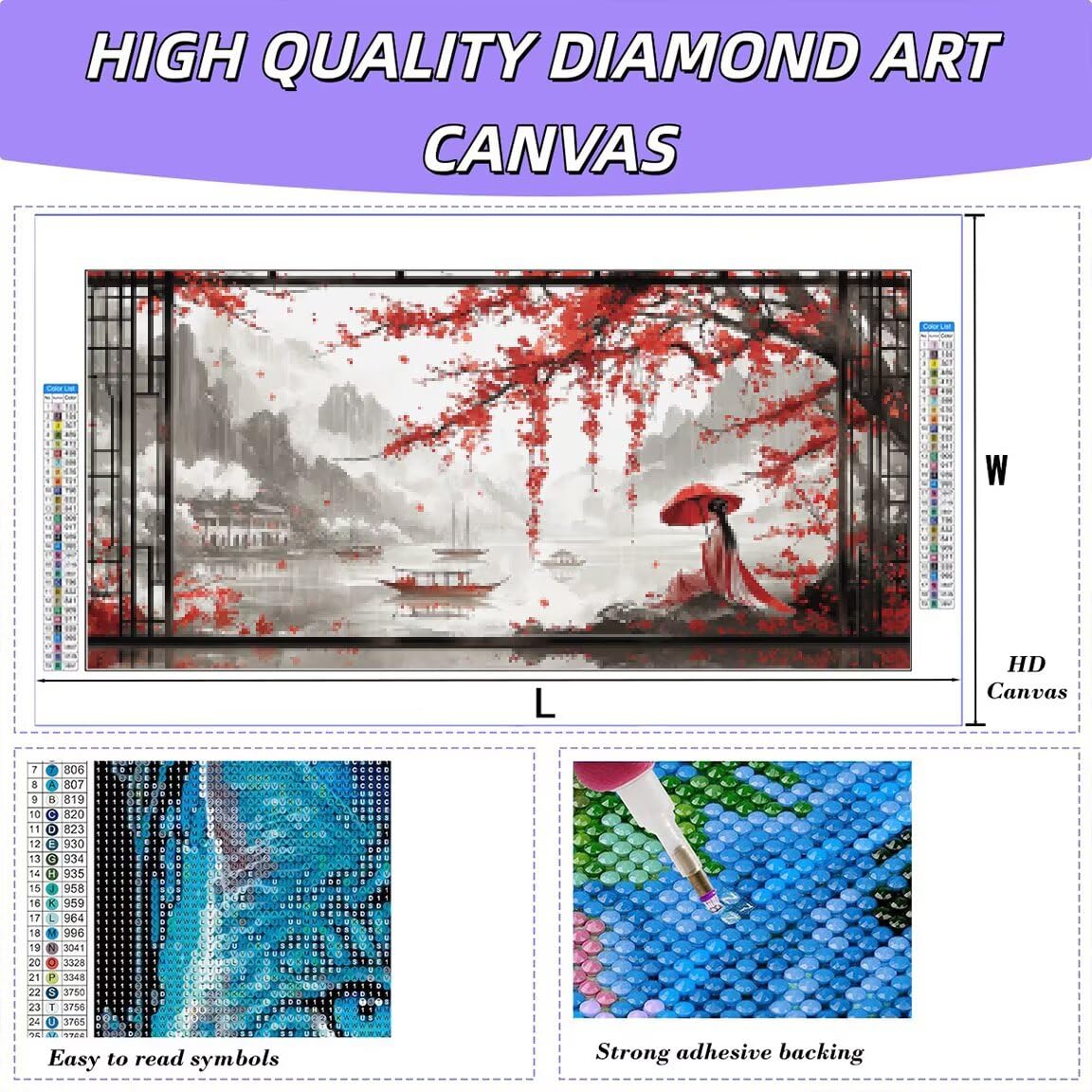 Diamond Painting Grandi Dimensioni 200x100 Diamond Painting Giappone -0393