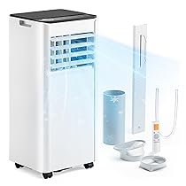 EUHOMY Condizionatore portatile 9000BTU 2,6kW(con telecomando), Climatizzatore Portatile 4-in-1 | condizionatore canalizzabile | Funzionamento silenzioso | Display LED | Copertura di 25 ㎡ | 24h-Timer