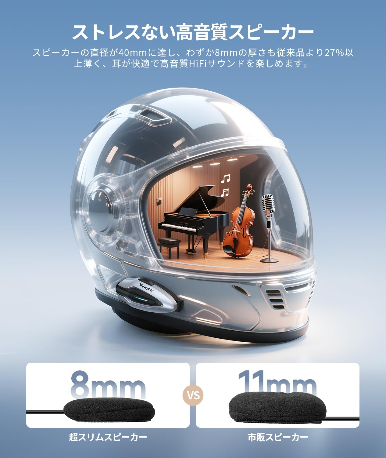 Amazon.co.jp: JESIMAIK バイク インカム H6 バイク用インカム