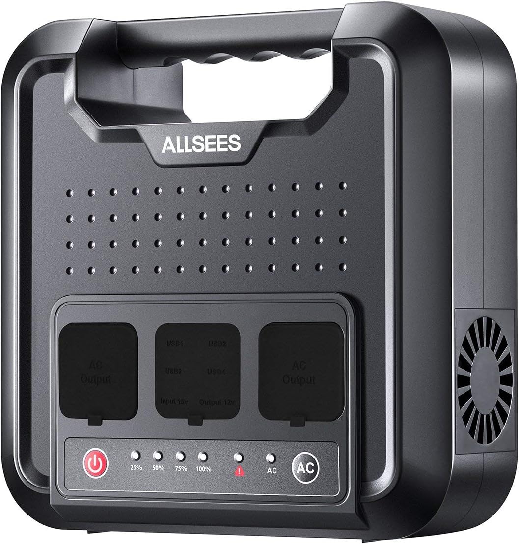 Power Station –300W|220Wh Portable Generator, Multifarious Rechargeable Power Source with DC/AC Inverter, Dual 110V AC Outlet, Dual DC Ports, 4 USB Ports for Outdoor Using, CPAP or Emergency Backup