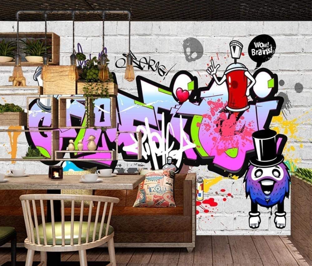 Papier Peint Mural Créatif Graffiti Art Musique Brique Peinture