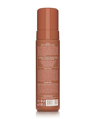 Miniatura 6 de COCOSOLIS SOLIS Loción autobronceadora oscura para rostro y cuerpo, mousse para un bronceado rico, natural y duradero, con DHA vegetal (6.8 fl oz)