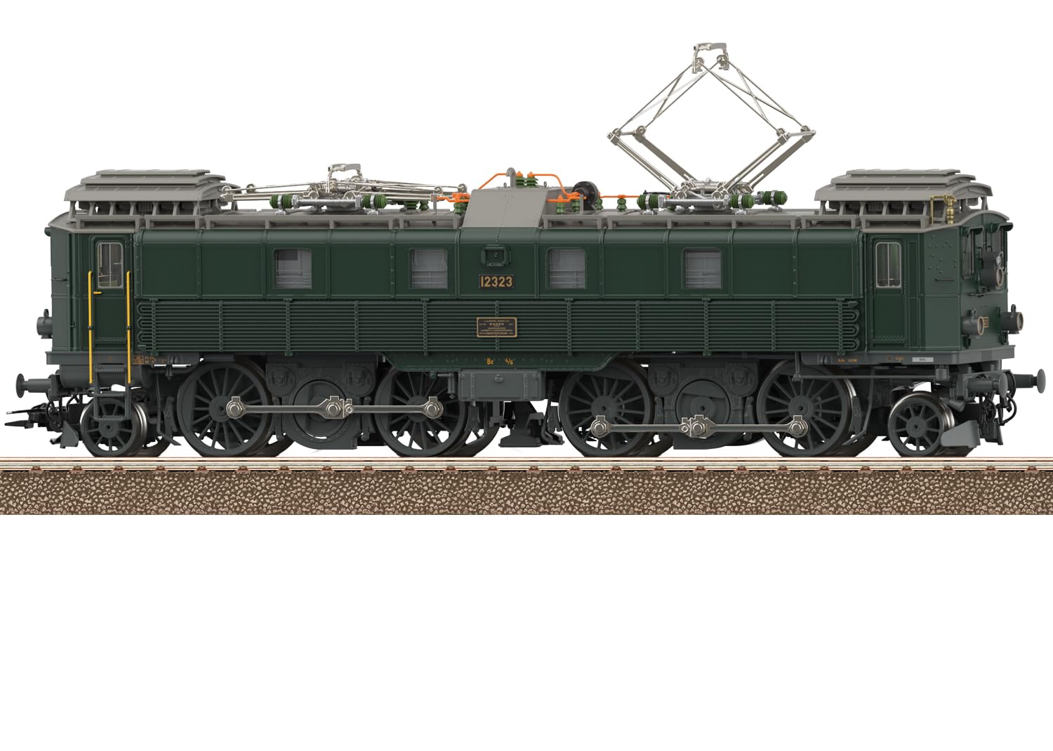 Märklin Trix H0 25513 - Locomotora eléctrica Be 4/6 Epoche IV - Decodificador Digital, Sonido, Funciones de luz LED, versión metálica, Cambio de luz Suiza, Modelo ferroviario CC