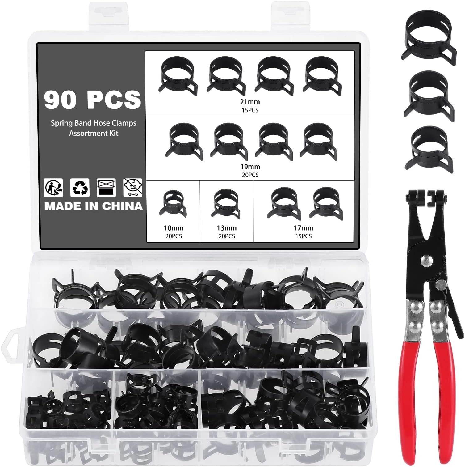 Assortiment 31 Ressorts D'extension, 16 Tailles, Sans Plastique, Marque TZ