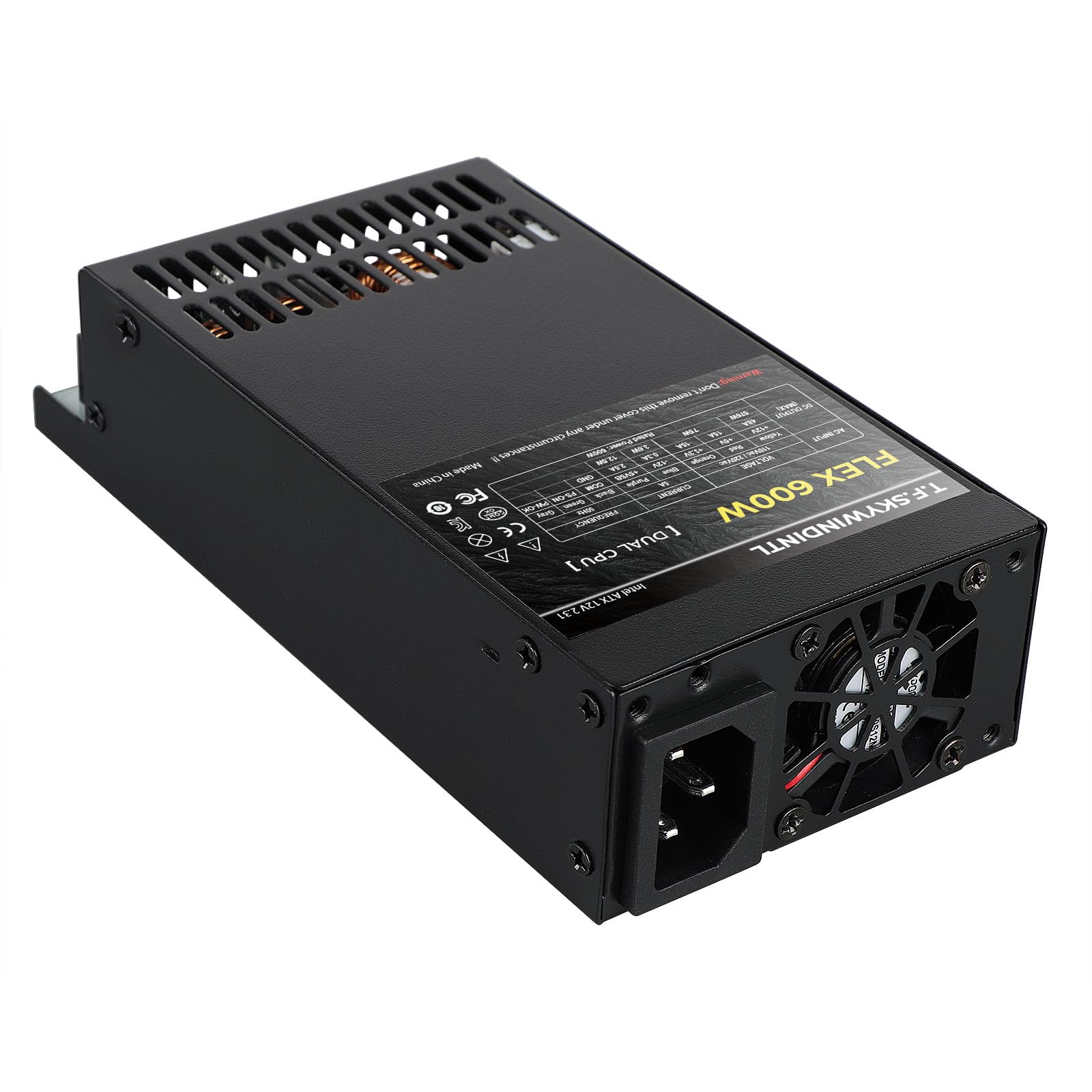 Fuente de alimentación flexible de 600 W Conector de CPU dual ultra silencioso totalmente modular PSU de voltaje completo 110/220 V para PC de computadora, servidor, POS AIO, sistema