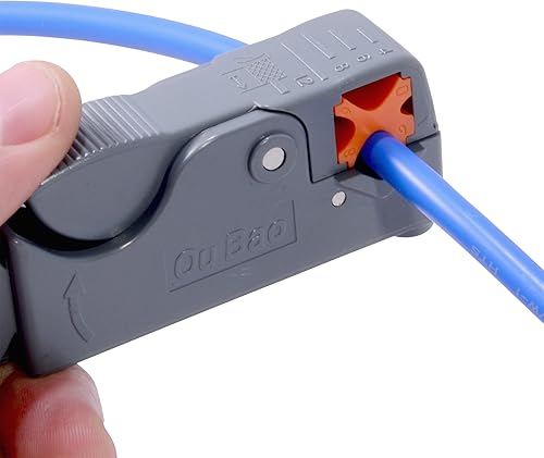 Miniatura 3 de JacobsParts Herramienta manual giratoria de pelado de cable coaxial universal para RG58, RG59, RG6, RG62, CAT5 y más