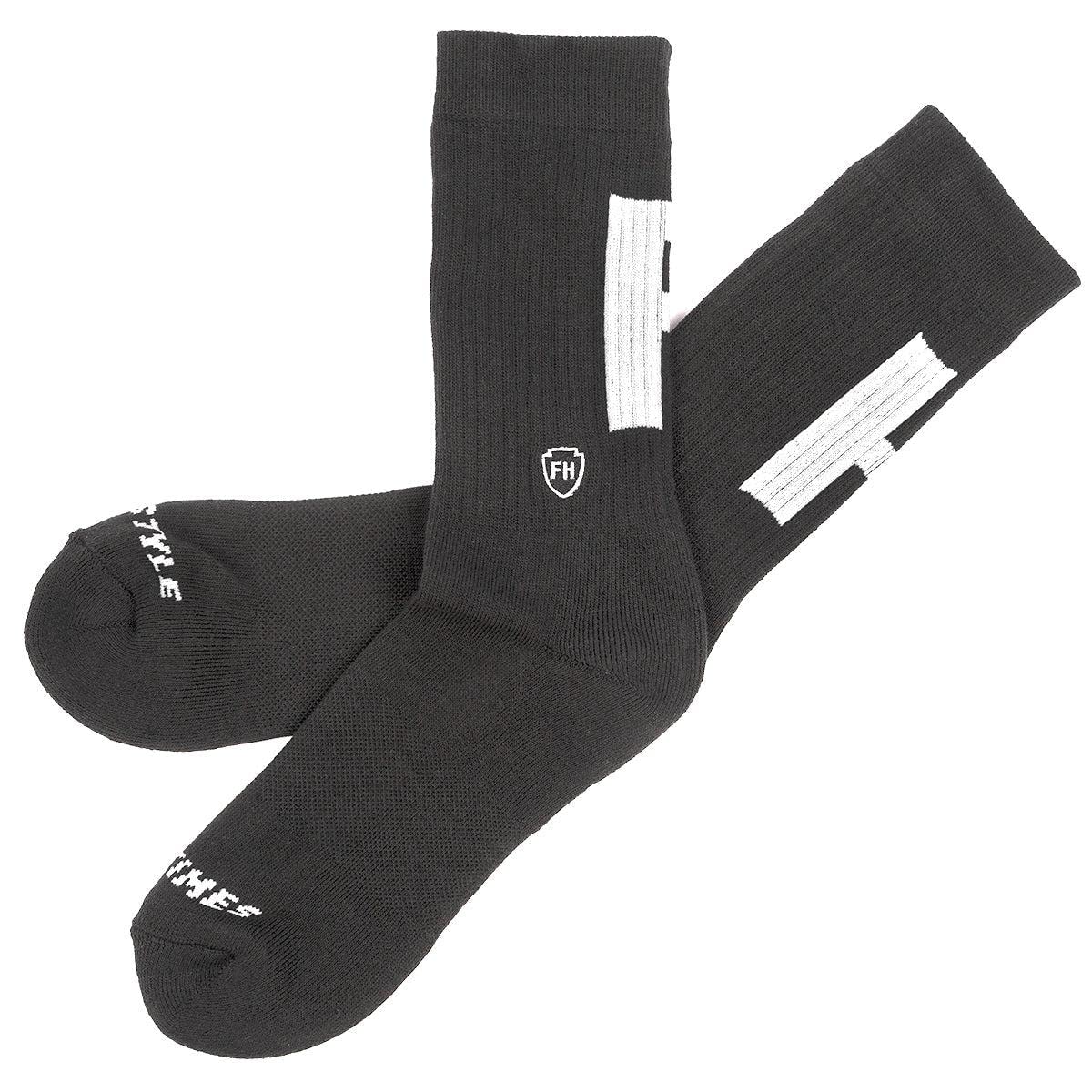 FASTHOUSE Varsity Performance Crew Sock (Black, Small/Medium)