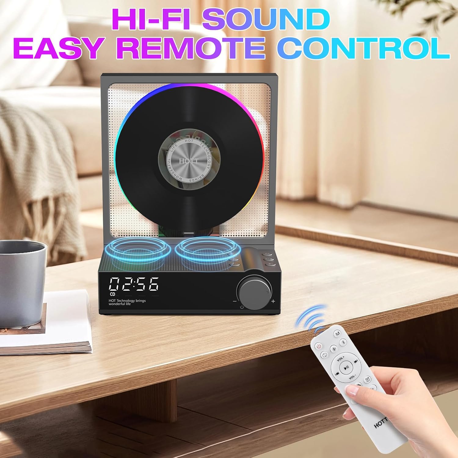 HOTT C229 CD Player with its remote control