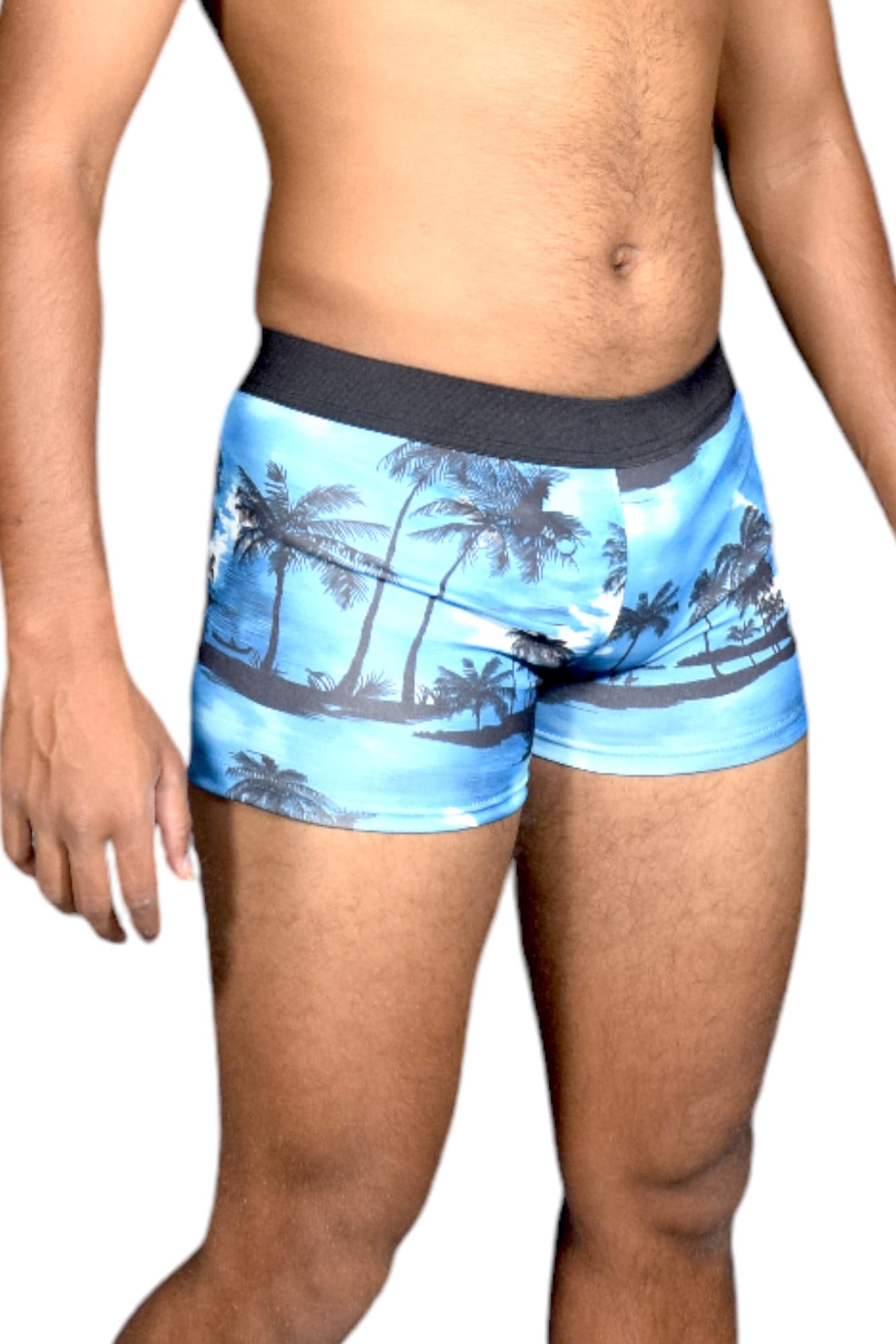 ANJOR Men's Printed Swimming Short/Trunk Blue 2