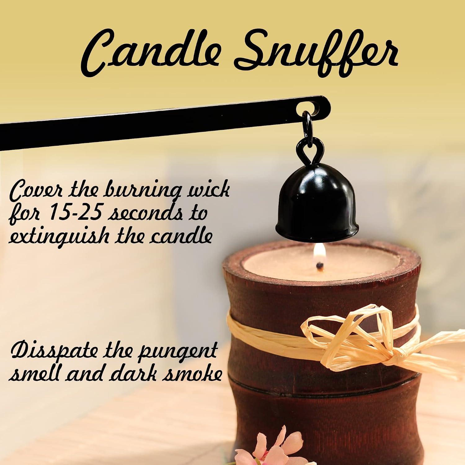 Candle Snuffer,Candle Wick Trimmer,Candle Accessory Set, 3 in 1 Stainless Steel Wick Dipper, Wick Trimmer and Candle Snuffer