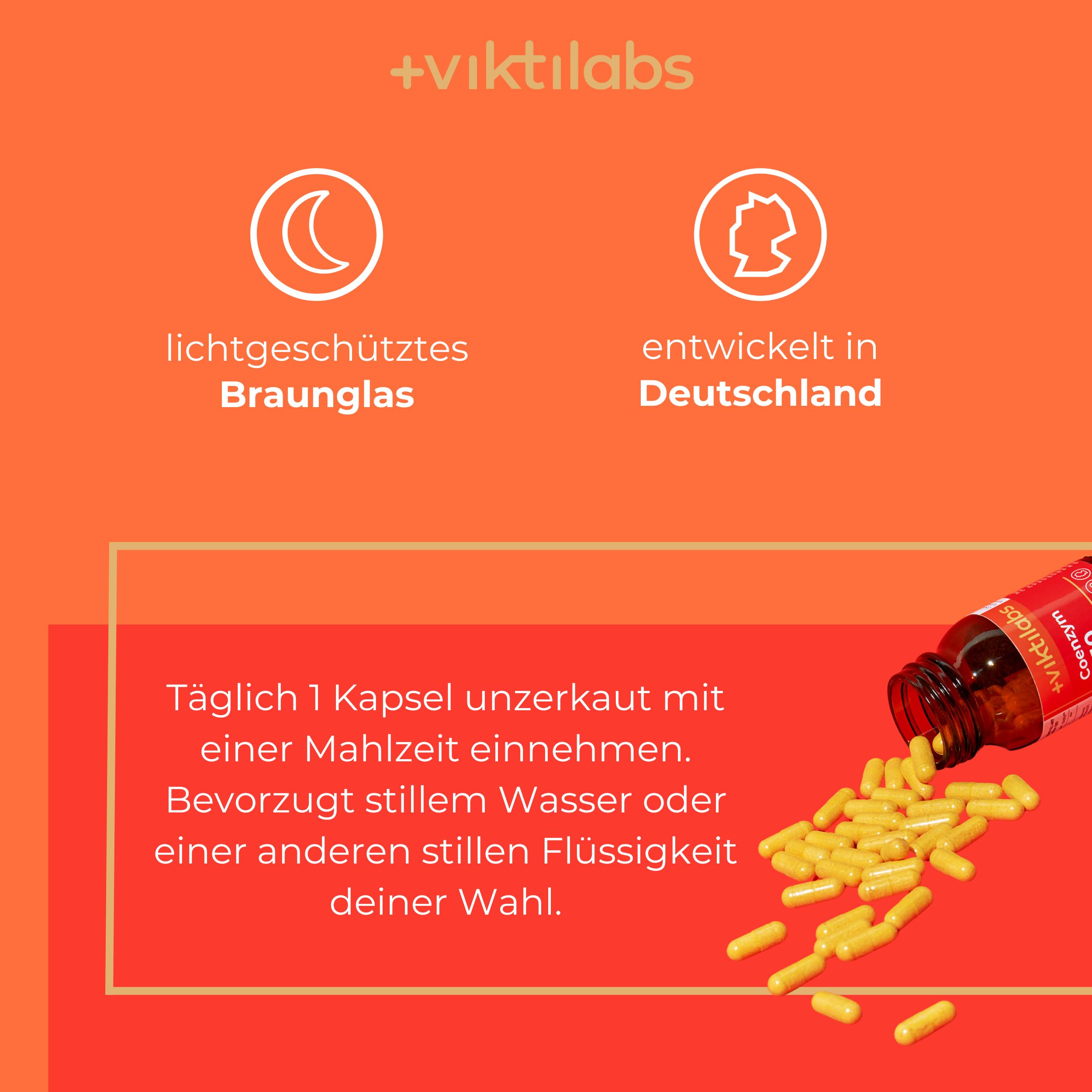 Coenzym Q10 Kapseln mit Ubichinon - hochdosiert - gewonnen durch pflanzliche Fermentation - 60 vegane - ohne Zusatzstoffe