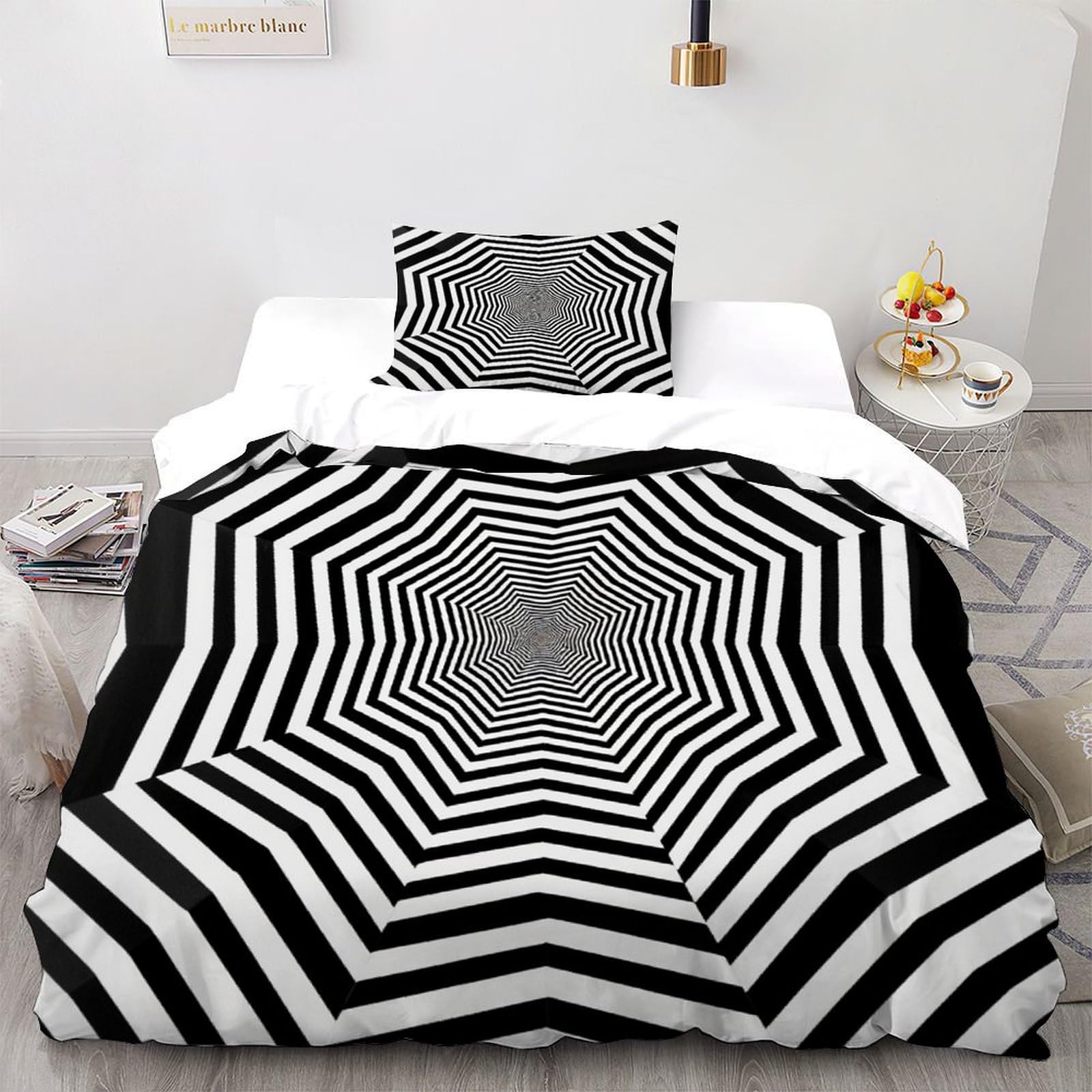 Housse de couette imprimée stripes pour transformer une chambre d'adolescent moderne