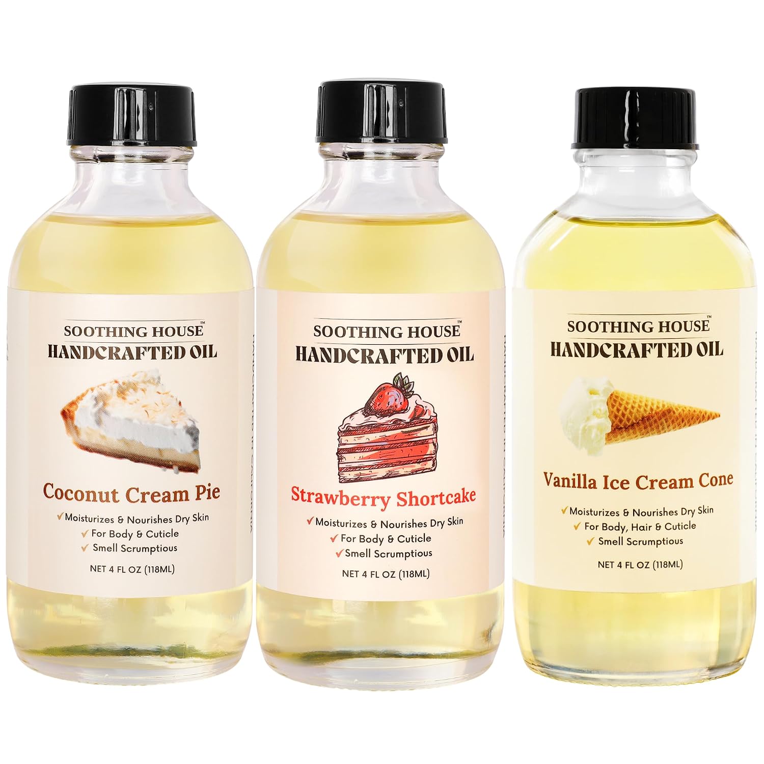 Dessert Lover Body Oil Trio – Moisturizing Scented Oils