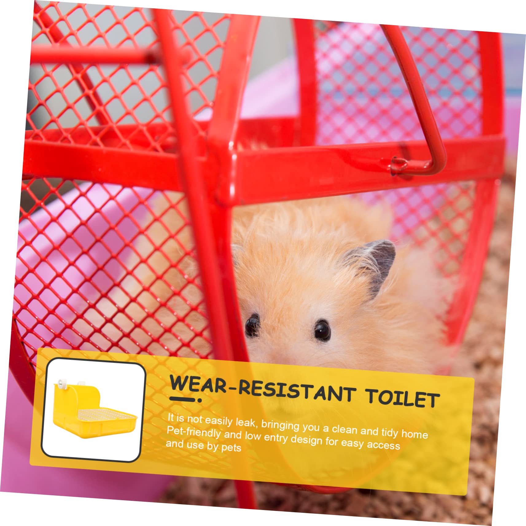 ORFOFE Lettiera Quadrata per Coniglietti in Plastica Resistente con Apertura Bassa per Animali Domestici