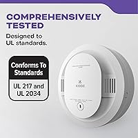 Vista 6 de Kidde Smoke and Carbon Monoxide Detector, AA Battery Powered with LED Status Lights, 85 dB Alarm, 5 inches