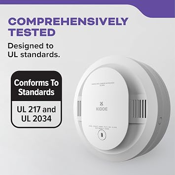 Kidde Smoke and Carbon Monoxide Detector, AA Battery Powered with LED Status Lights, 85 dB Alarm, 5 inches, 30CUDR, 1 Pack