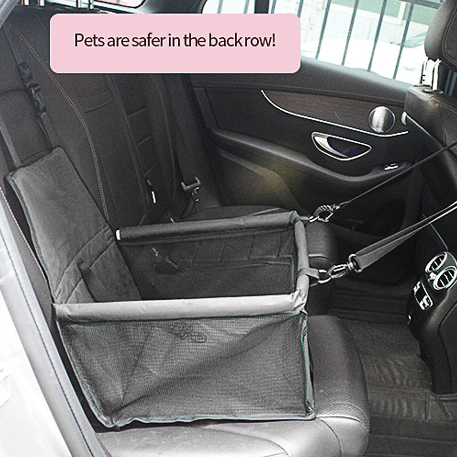 Siège Auto pour Chien pour Petits Chiens, siège Auto pour Animaux de Compagnie, lit de Voyage avec Ceinture réglable, revêtement imperméable, siège de sécurité antidérapant