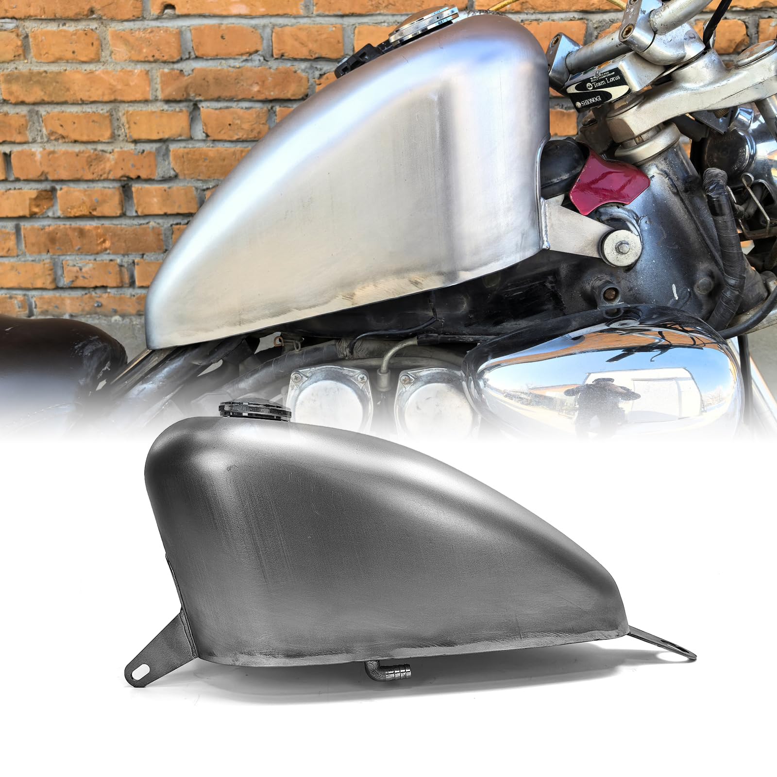 Amazon | シルバー 7L ガソリンガス燃料タンク ヤマハ ビラーゴ XV400