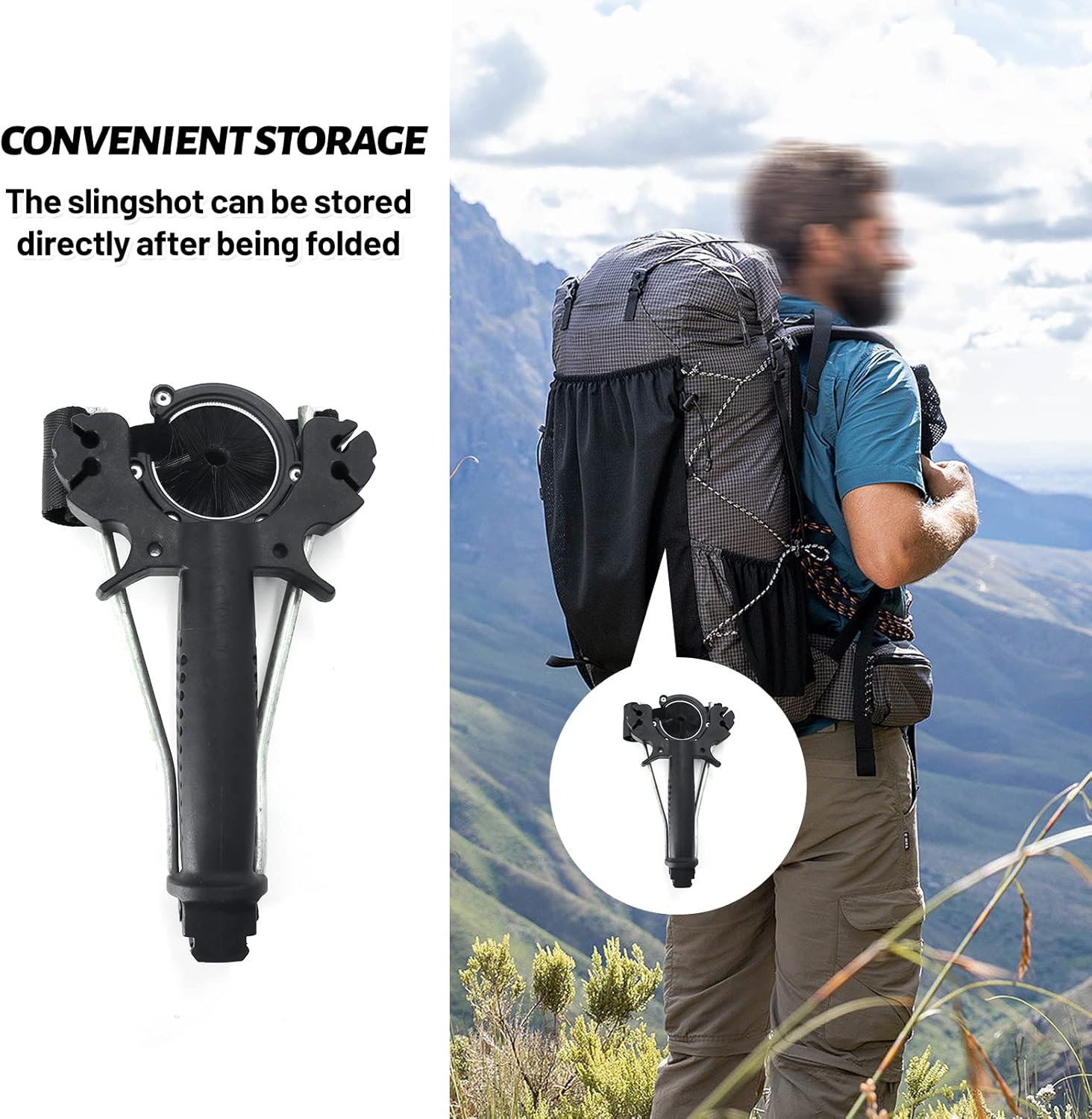 Fishing Slingshot with 5pcsTube Rubber Bands