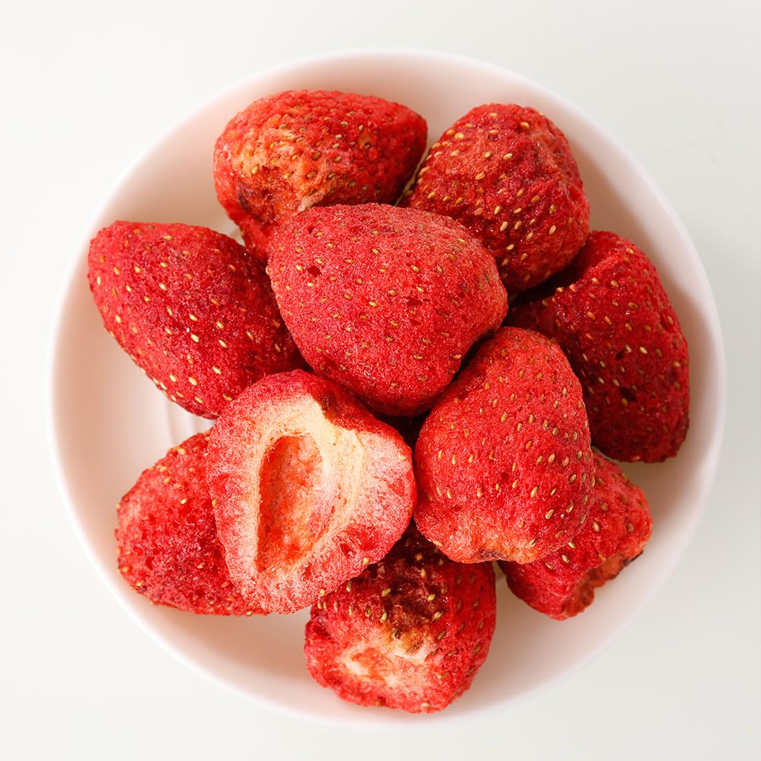 Fragole liofilizzate premium 110 g,Fragole secche congelate intere grandi,100% naturali,Senza additivi