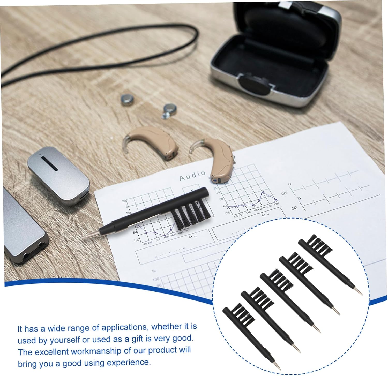 5pcs Hearing Amplifier Cleaning Brush Non- Screwdriver Tools for Ear Wax Removal and Maintenance Essential Cleaning Accessories for