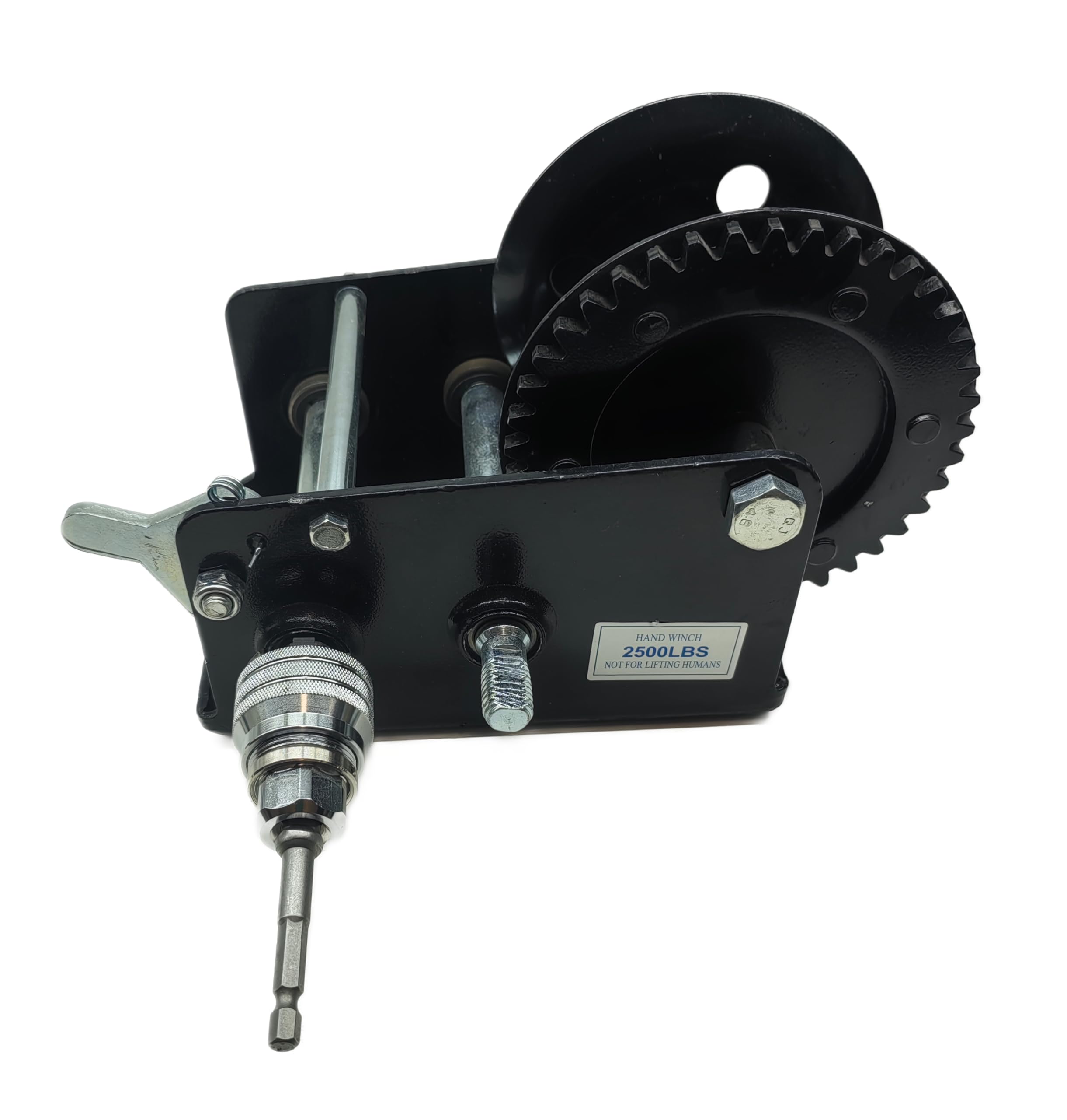 Adaptateur de treuil réglable pour perceuse sans fil, s'adapte aux arbres d'entraînement à tige plate de différentes tailles, entraînement à tige hexagonale de 0,95 cm ou 6,35 mm