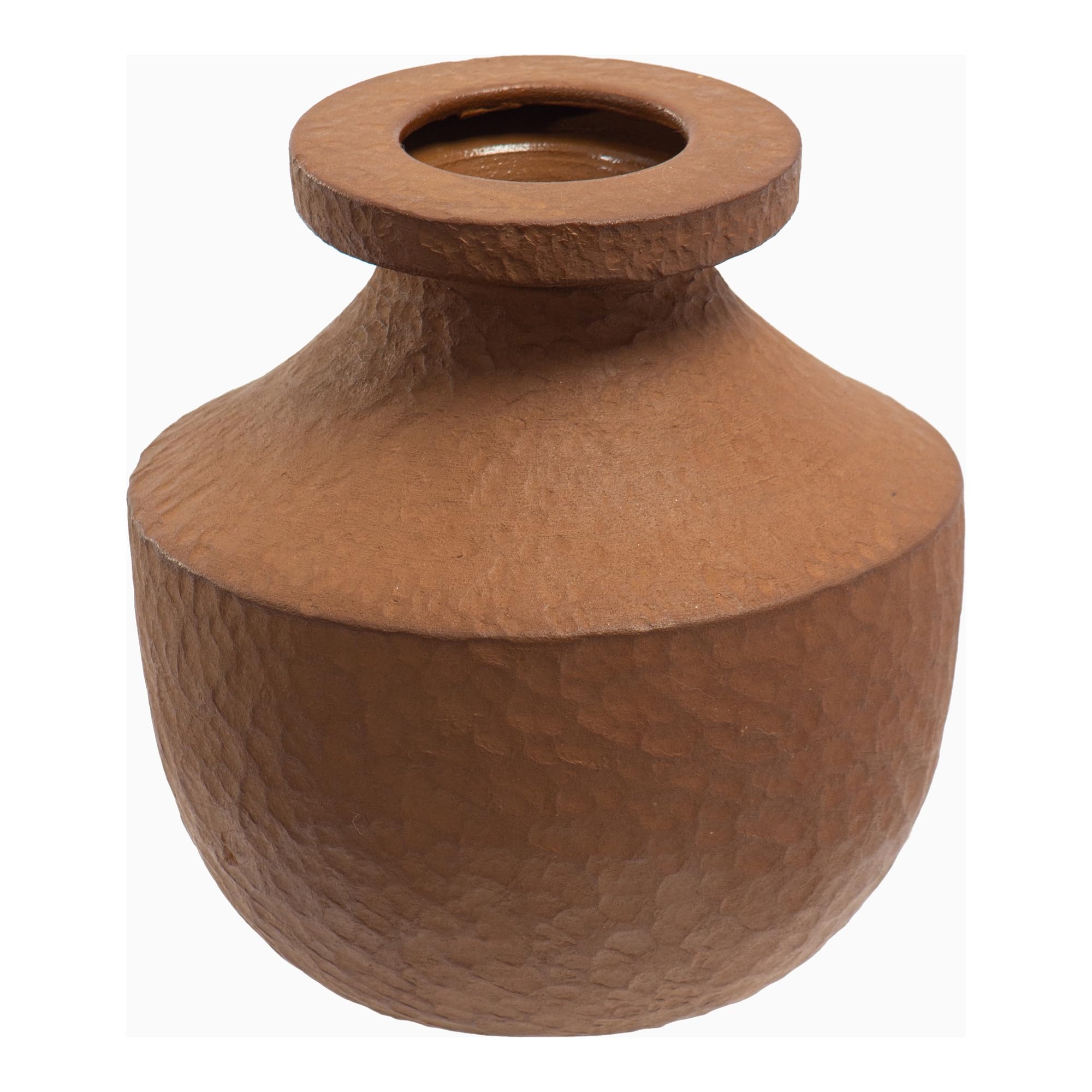 Fraser, Decorative Vessel, Handmade Terracotta Artisanal Craft, Brown