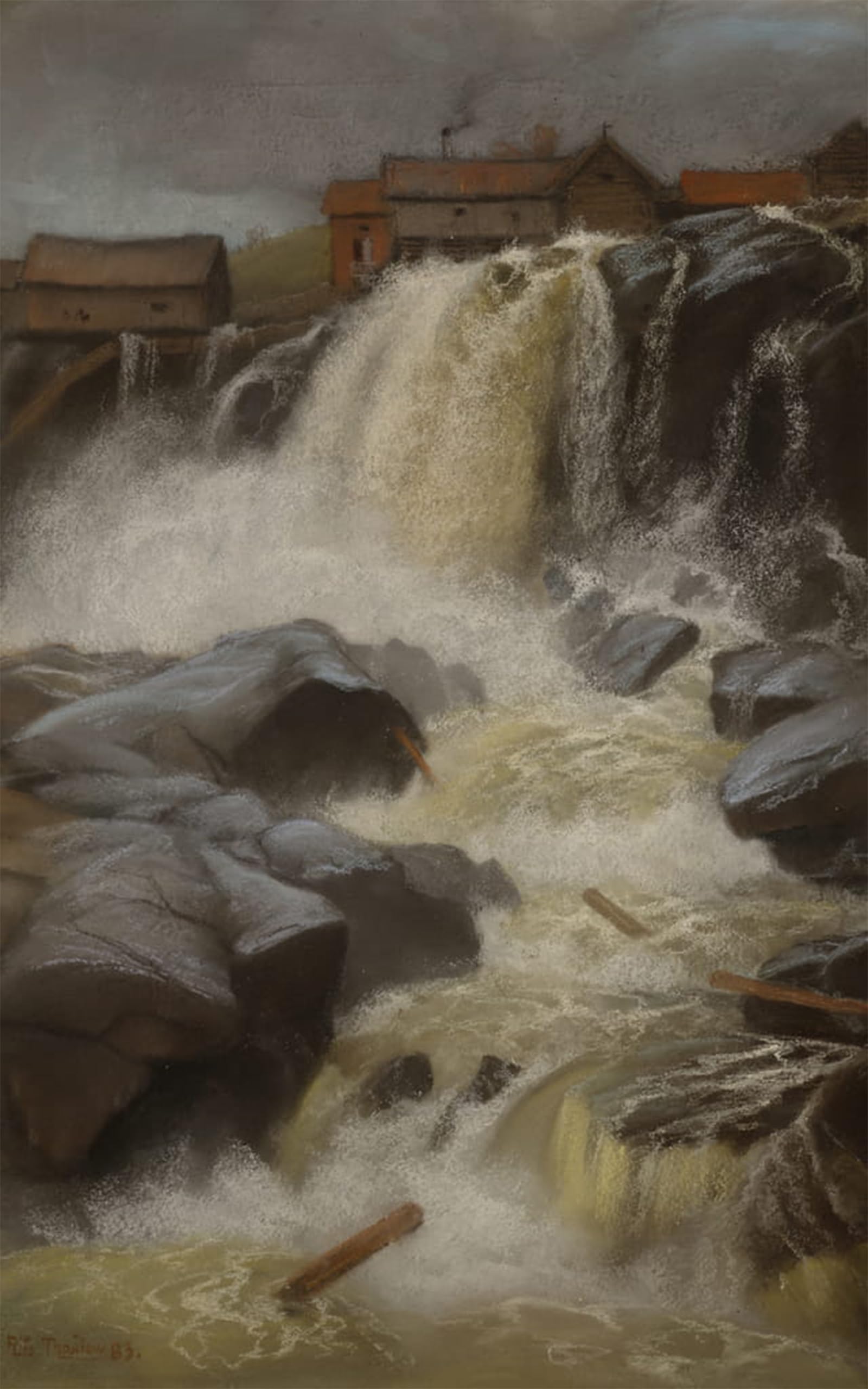 POSTERIIk Famous Print Pop Art Wall Art Graffiti Haug Falls Modum by Fritz Thaulow Art Prints for Home Decor 60x90cm