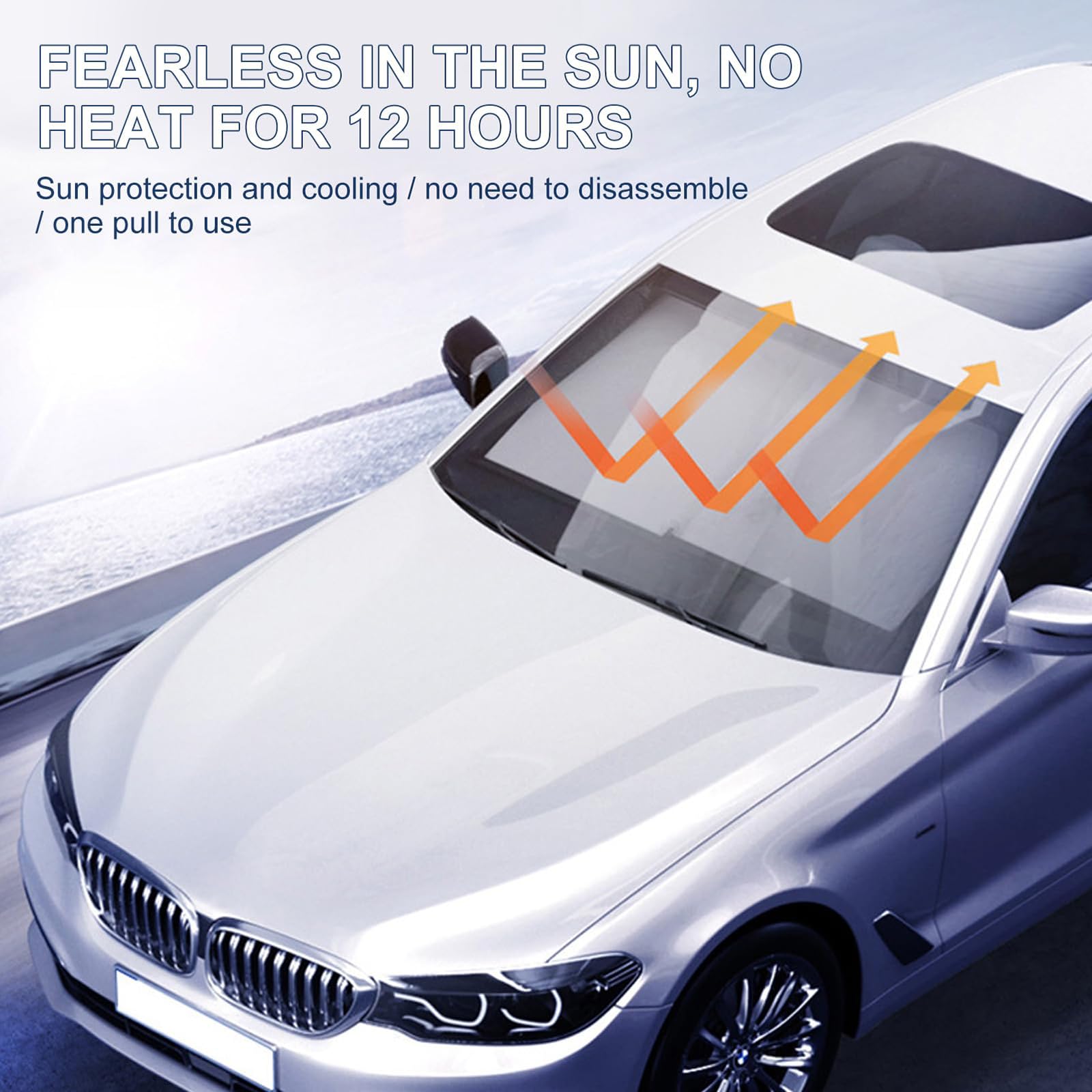 Parasol Coche Delantero para Toyota C-HR CHR Hybrid | Aislamiento térmico coche cortina parasol coche protector solar coche protector de parabrisas contra rayos uv alta densidad
