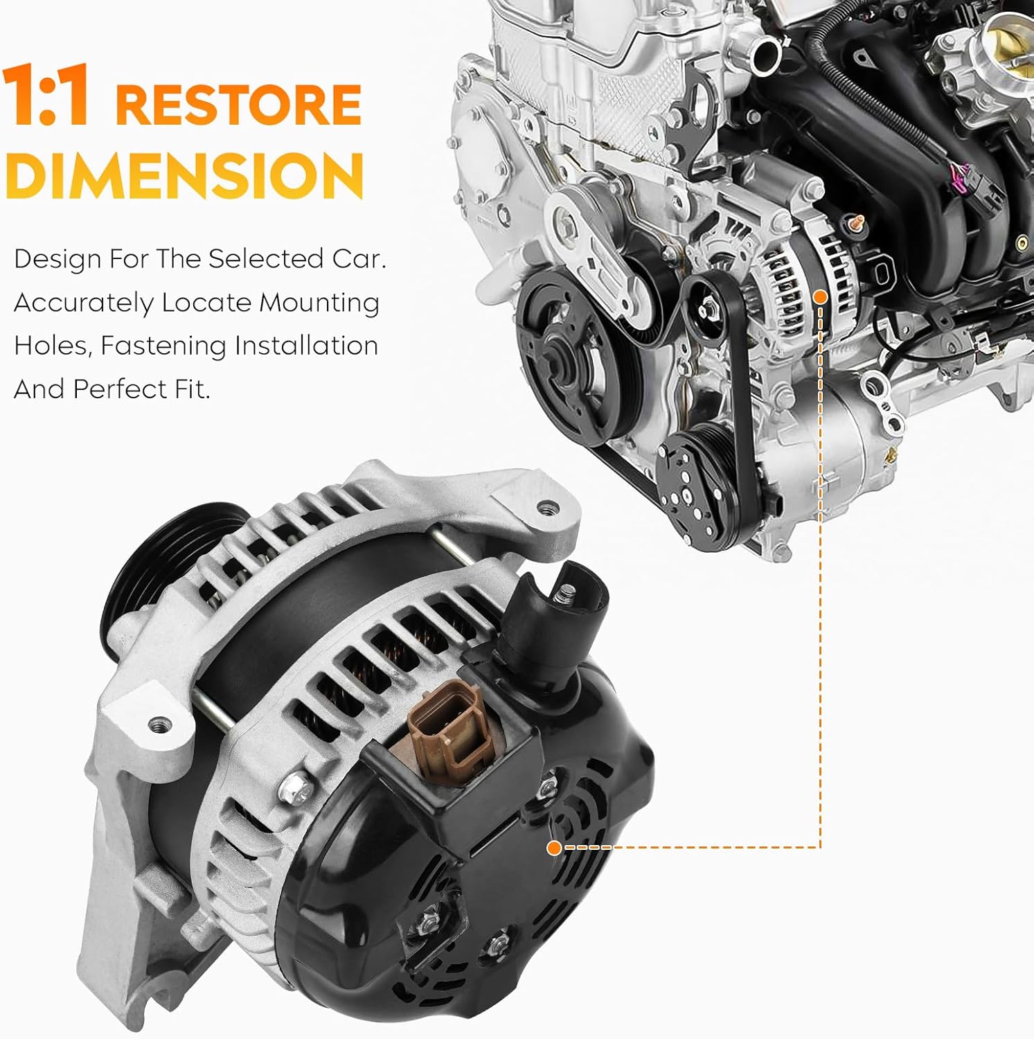 Alternator for Ford F-150 4.6L V8 2009 2010, 11204 GL-953 9L3Z-10346-B